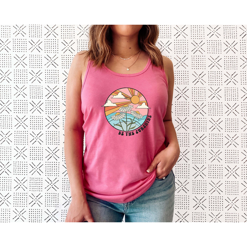 Be The Sunshine Tank Top, Summer Tank For Women, Retro Sun Tank Tee, Vintage Graphic Tank, Kindness Tshirt, Motivational Tank Top - 3.jpg