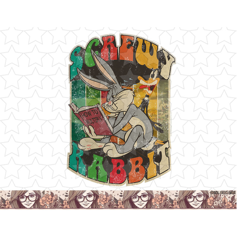 Looney Tunes Bugs Bunny Screwy Rabbit png, sublimation, digital download .jpg