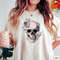 Bloom Skull Womens T-Shirt, Sugar Skull Art Tshirt Gift For Her, Floral Skull Print Boho Graphic Tee, Flower Skull, Comfort Colors Tee - 2.jpg