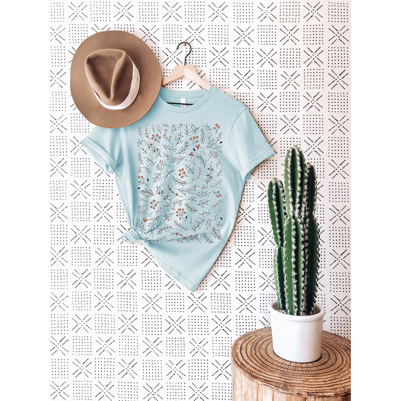 Botanical Shirt, Vintage T-shirt, Flower T-Shirt, Vintage Botanical, Vintage Flower Shirt, Wildflower Shirt, Cotton Shirt - 5.jpg