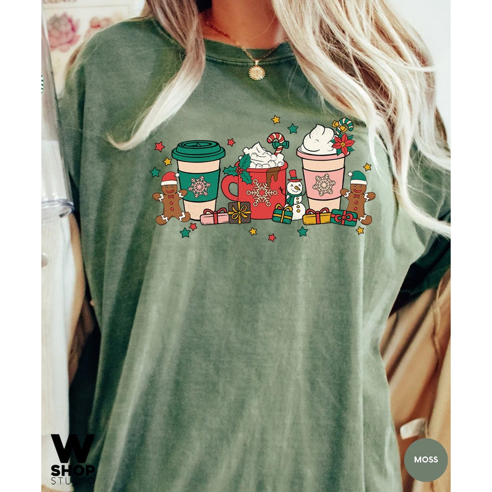 Christmas Coffee Shirt, Peppermint Iced Latte Snowmen Sweets Snow Warm Cozy Winter Women Shirt, Christmas Latte Shirt - 3.jpg