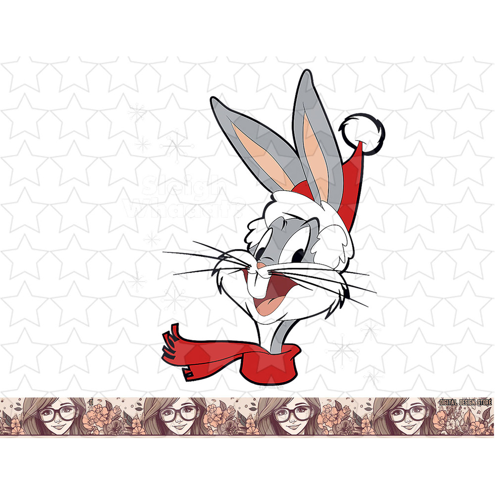 Looney Tunes Bugs Bunny Sleigh Whaaat Christmas png, sublimation, digital download .jpg