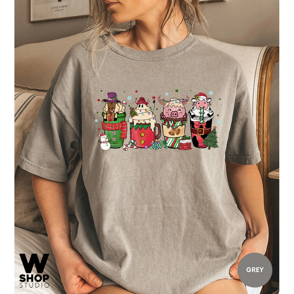 Christmas Coffee Shirt, Peppermint Iced Latte Snowmen Sweets Snow Warm Cozy Winter Women Shirt, Christmas Latte Shirt - 4.jpg