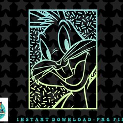 looney tunes bugs bunny neon outline smile png, sublimation, digital download