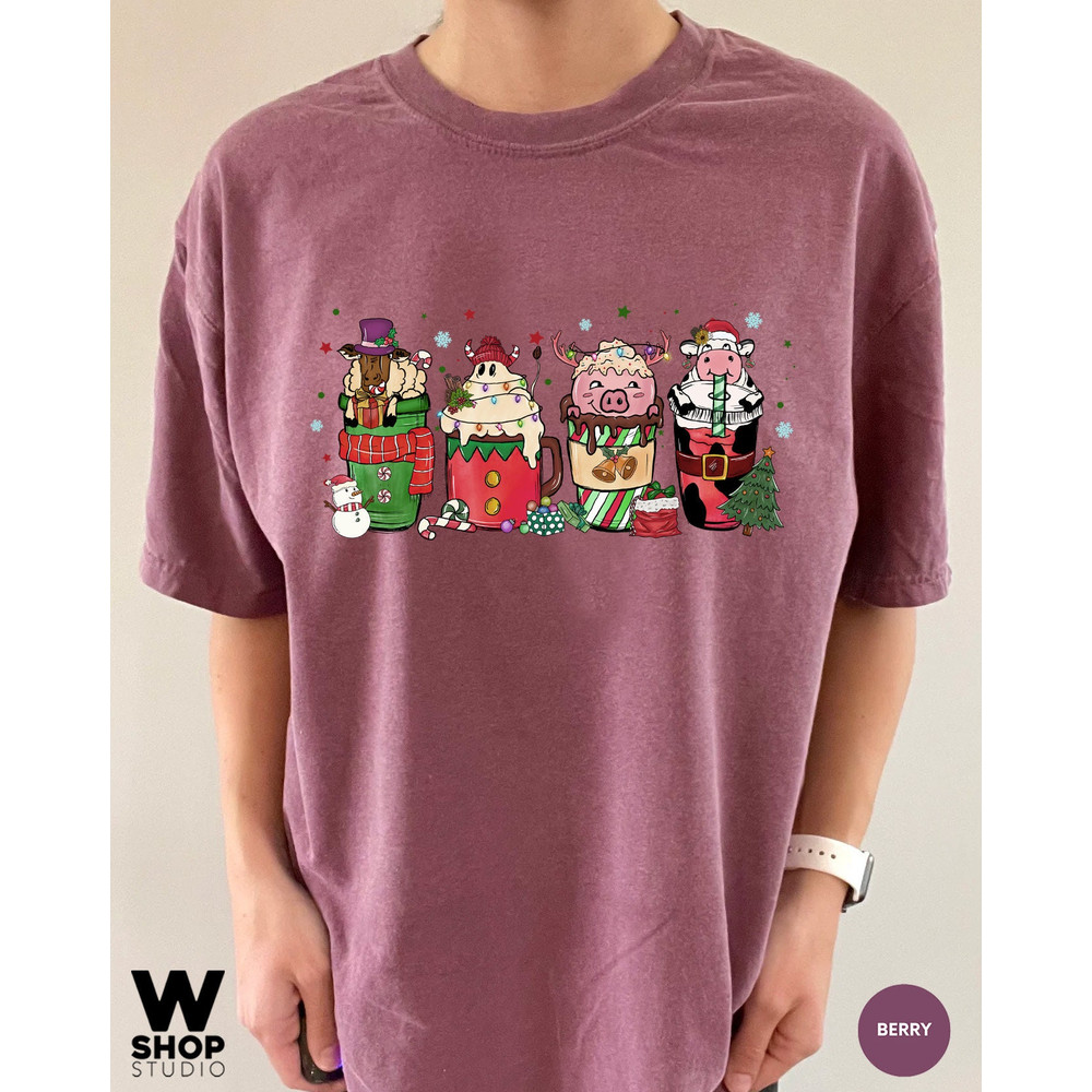 Christmas Coffee Shirt, Peppermint Iced Latte Snowmen Sweets Snow Warm Cozy Winter Women Shirt, Christmas Latte Shirt - 8.jpg