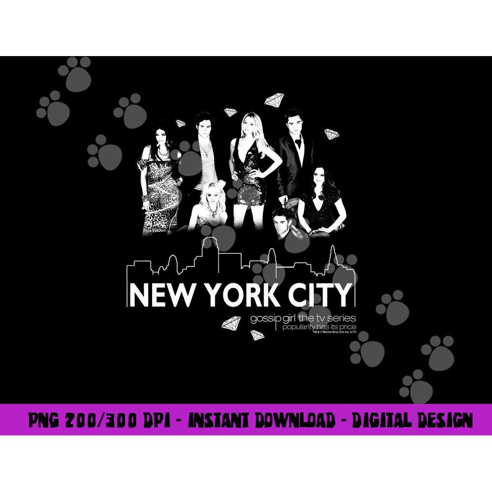Gossip Girl NYC Longsleeve T Shirt Long Sleeve  png, sublimation .jpg