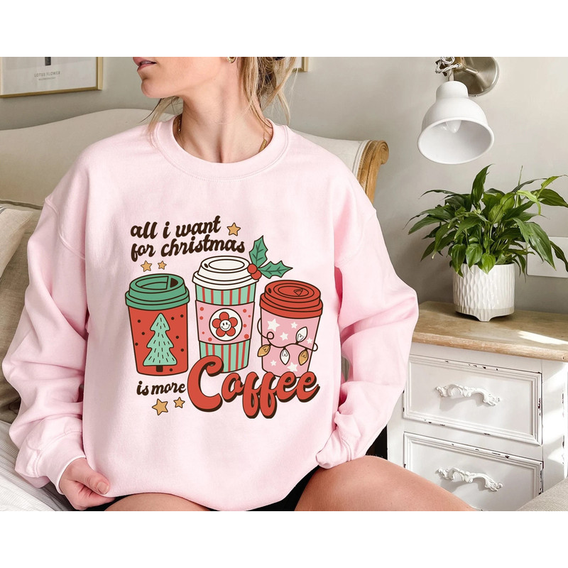 Christmas Crewneck Sweatshirt, Womens Cute Christmas Shirt, Winter Cozy Coffee Sweatshirt, Women Christmas Sweater, Funny Holiday Sweatshirt - 1.jpg