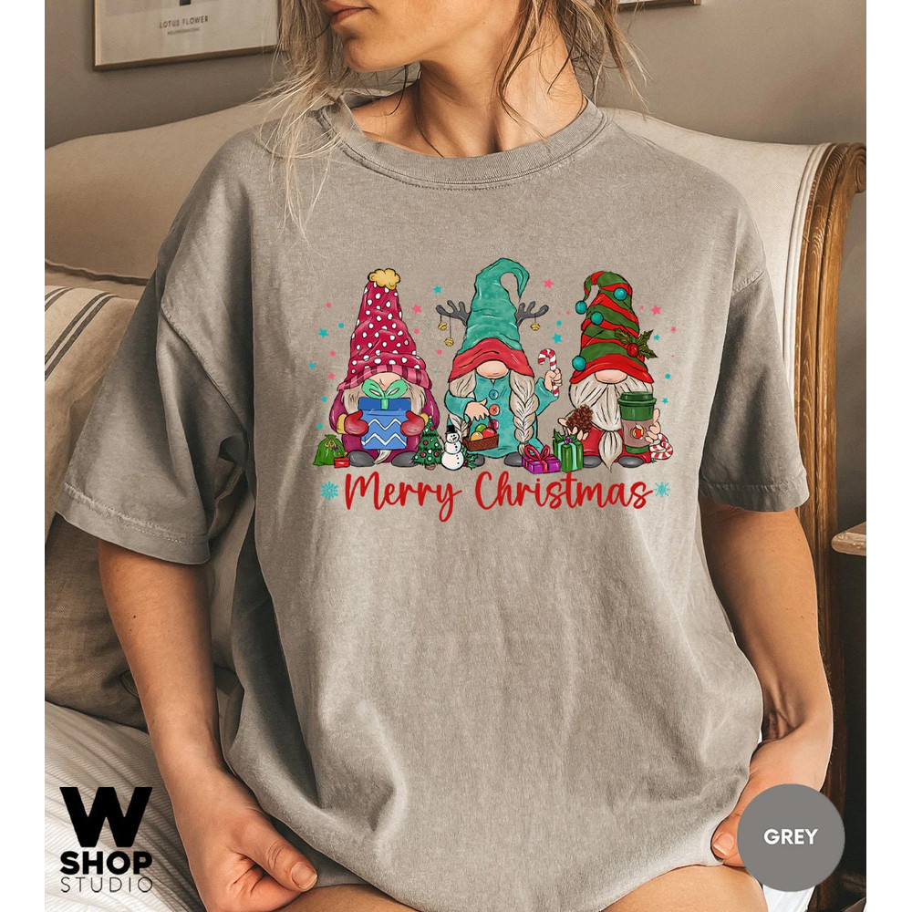Christmas Gnomes Shirt, Gnome Shirt, Santa Gnomes Shirt, Christmas with my Gnomies, Christmas Shirt, Christmas Tee, Christmas Day Gift - 4.jpg