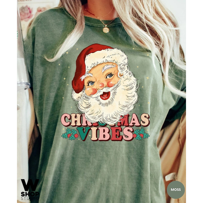 Christmas Santa Shirt, Retro Santa Shirt, Gift For Christmas, Retro Christmas Shirt, Christmas Shirt For Women, Gift For Women, Santa Shirt - 2.jpg