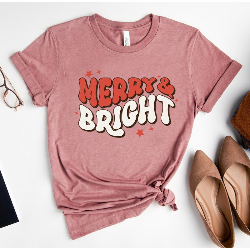Christmas Shirts, Merry and Bright Shirt, Christmas T shirt, Christmas shirt, Holiday Shirt, Christmas Shirt, Merry and Bright Tee - 2.jpg