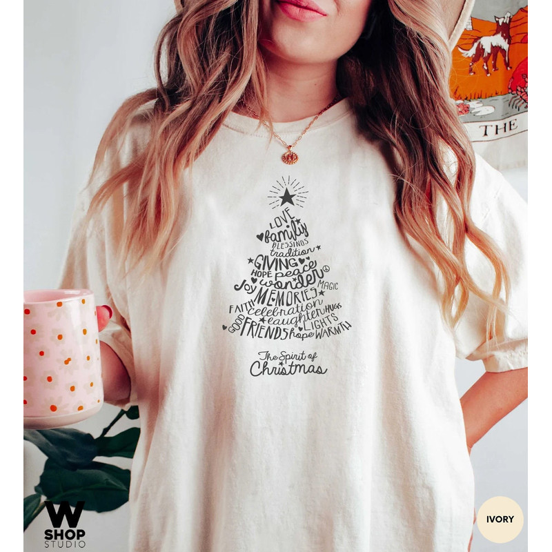 Christmas Tree Shirt, Rockin Around the Christmas Tree T shirt, Unisex Adult Holiday Shirt, Minimal Merry Xmas Crew - 3.jpg