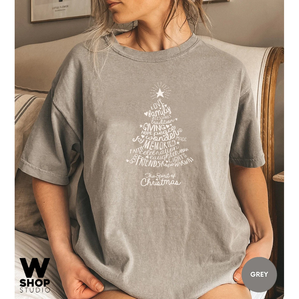 Christmas Tree Shirt, Rockin Around the Christmas Tree T shirt, Unisex Adult Holiday Shirt, Minimal Merry Xmas Crew - 7.jpg