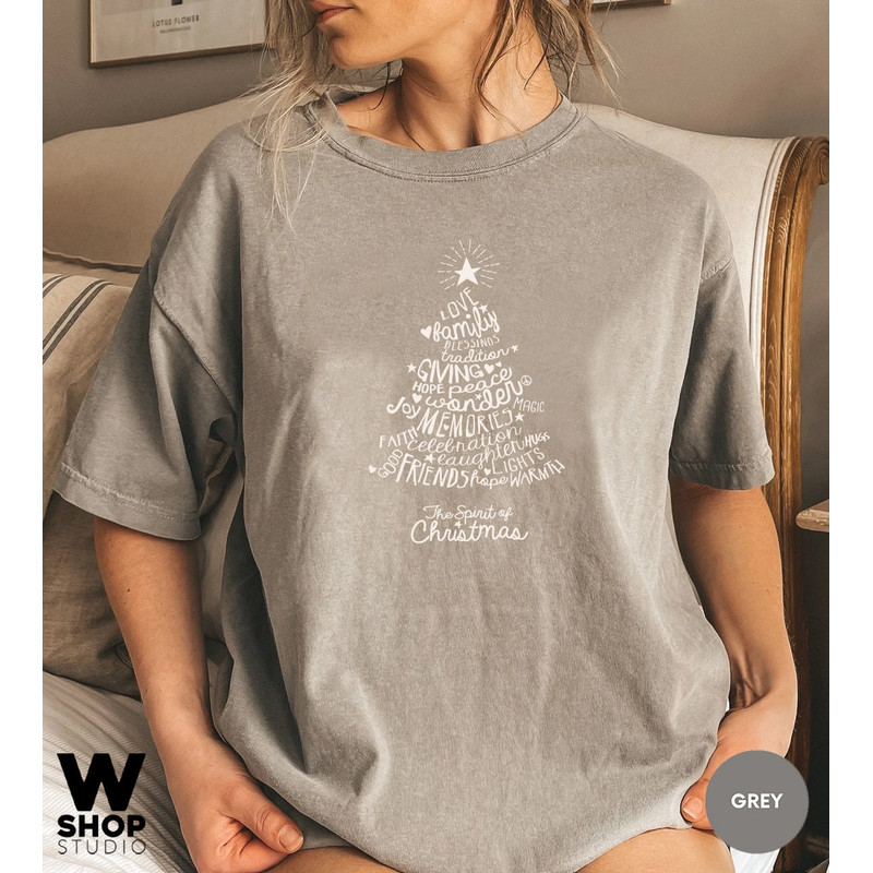 Christmas Tree Shirt, Rockin Around the Christmas Tree T shirt, Unisex Adult Holiday Shirt, Minimal Merry Xmas Crew - 7.jpg