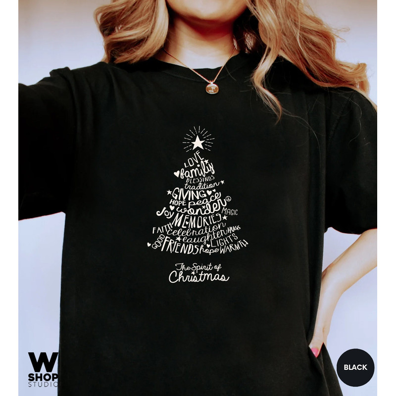 Christmas Tree Shirt, Rockin Around the Christmas Tree T shirt, Unisex Adult Holiday Shirt, Minimal Merry Xmas Crew - 8.jpg