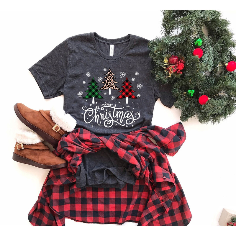 Christmas Women Shirt, Leopard Print Christmas Shirt, Merry Christmas Shirt, Cute Christmas Shirt, Women Holiday Shirt, Christmas Tees - 3.jpg