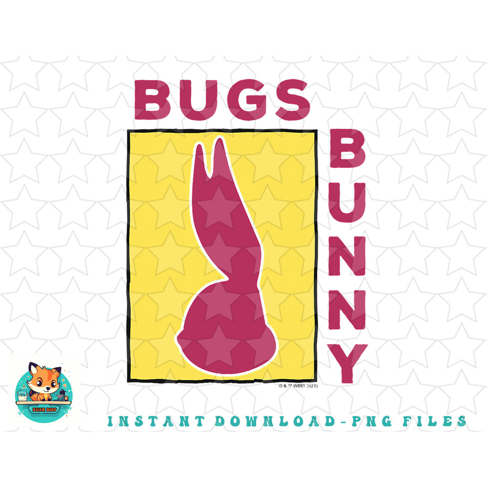 Looney Tunes Bugs Bunny Side Profile Silhouette Box Up png, sublimation, digital download.jpg