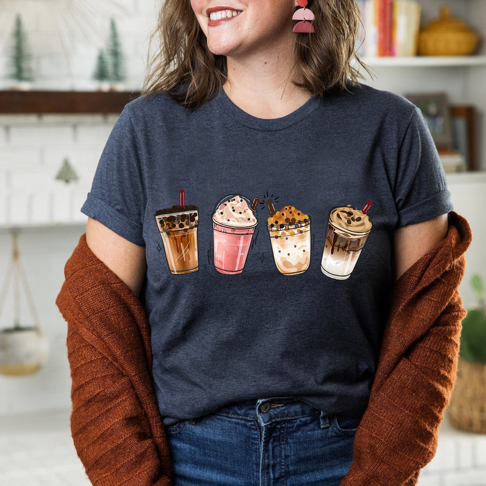Coffee T-Shirt for Women, Coffee Crewneck, Coffee Shirt, Iced Coffee Shirt, Gift for Coffee Lover, Coffee Cup Shirt, Ladies Shirts - 7.jpg
