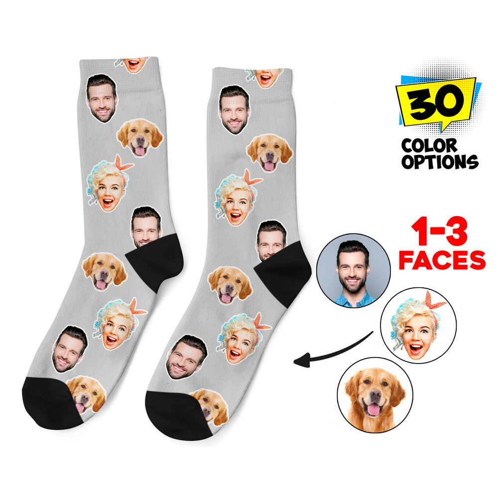Custom Face Socks, Personalized Photo Socks, Picture Dog Socks, Pet Face on Socks, Customized Funny Photo Gift For Her, Him or Best Friends - 1.jpg