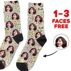 custom face socks, personalized photo socks, picture socks, crazy face socks, customized funny photo gift for her, him o