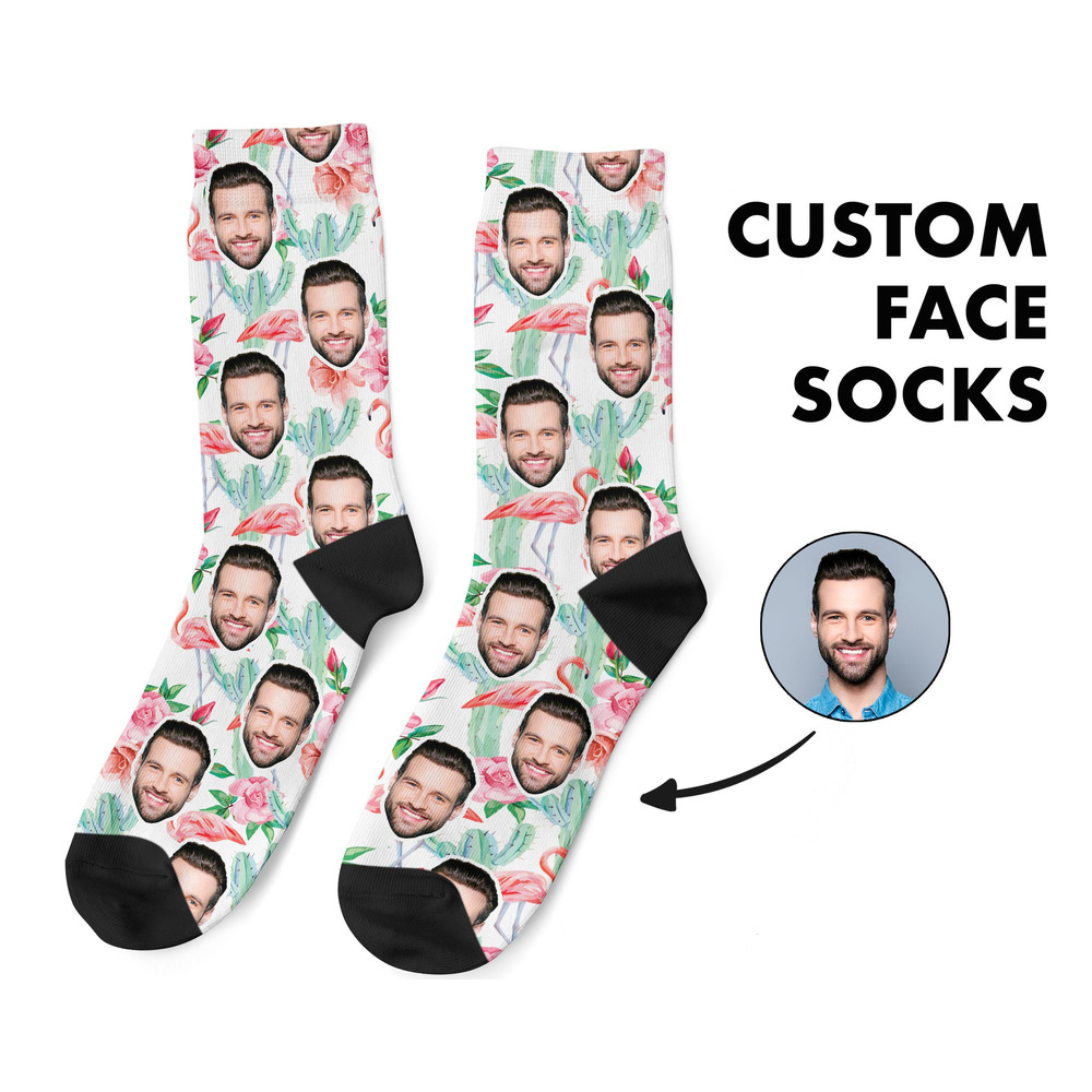 Custom Face Socks, Personalized Photo, Cactus Picture Socks, Cacti Socks, Customized Funny Photo Gift For Her, Him or Best Friend - 1.jpg
