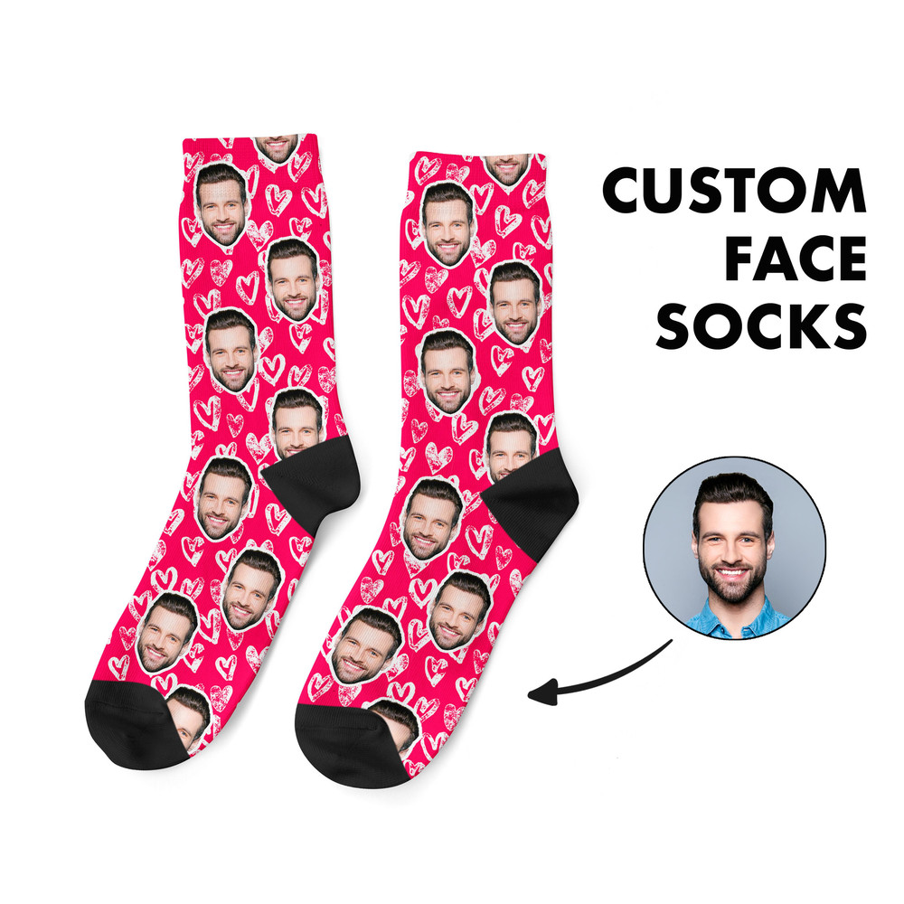 Custom Face Socks, Photo Personalized Socks, Faces On Socks, Love Heart Socks, Gift for Her, Girlfriend Gift, Boyfriend Gift, Picture Socks - 1.jpg