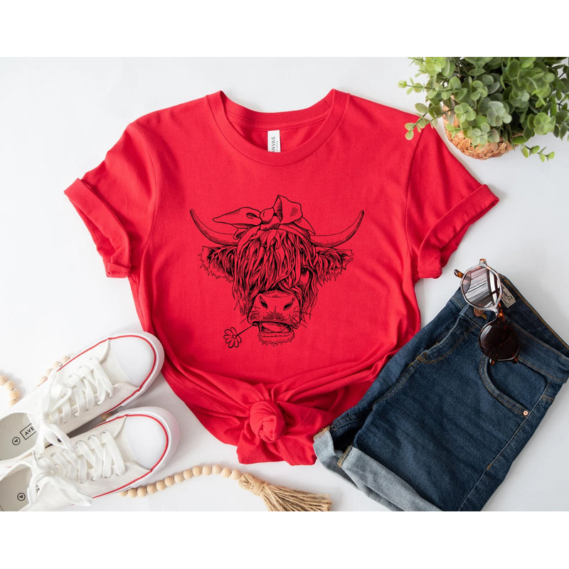 Cute Cow Shirt or Tank Top, Cow Shirt For Mom, Highland Cow Shirt, Cow Gifts For Her, Heifer Shirt, Farm T-shirt, Ranch Tee, Farmer, Cowgirl - 4.jpg