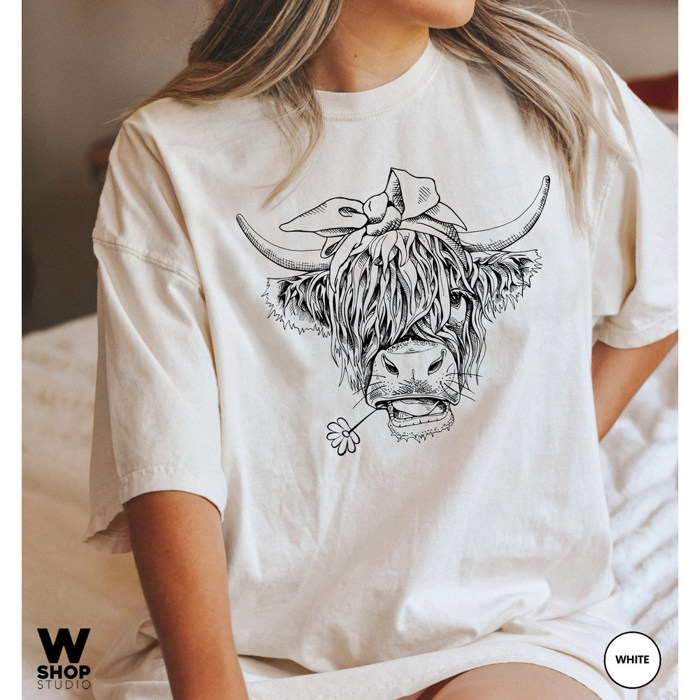 Cute Cow Shirt, Comfort Colors Shirt, Highland Cow Shirt, Cow Gifts For Her Mom, Heifer Tee, Farm, Ranch Tee, Farmer, Cowgirl - 4.jpg