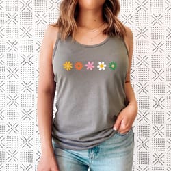 daisy womens tank top, retro wildflower tank, spring tank, daisy lover shirt, daisy gift, daisy flower tank, vacation gi