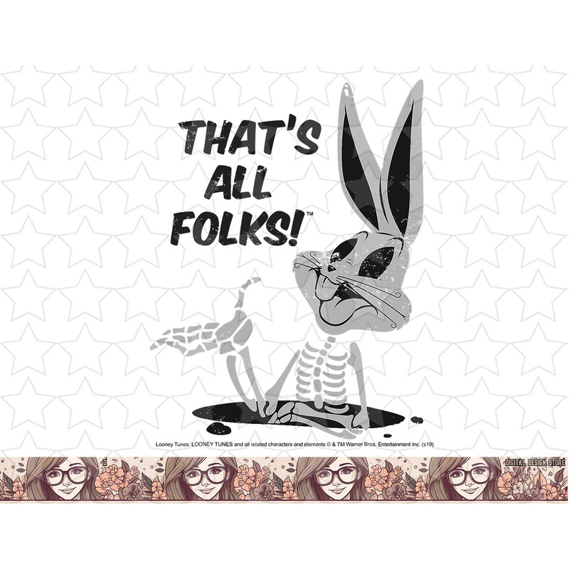 Looney Tunes Bugs Bunny Thats All Folks png, sublimation, digital download .jpg