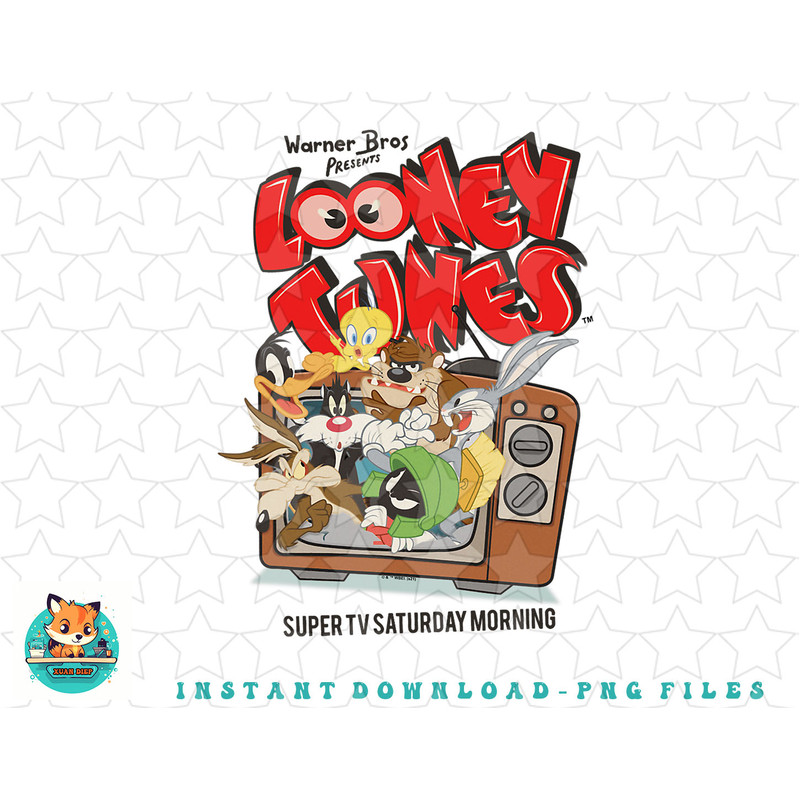 Looney Tunes Bugs Bunny Super TV Saturday png, sublimation, digital download.jpg
