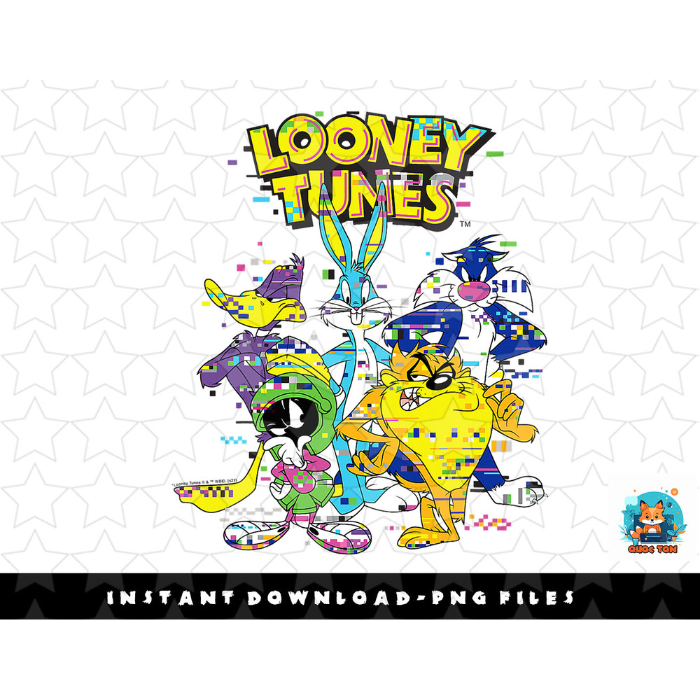 Looney Tunes Characters Glitch png, sublimation, digital download.jpg