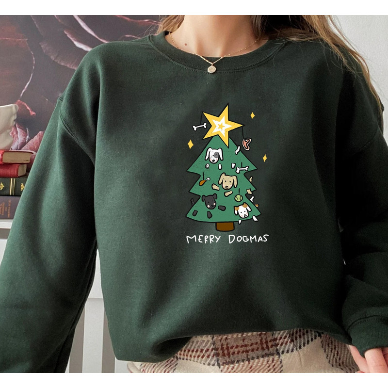 Dog Christmas Tree, Merry Dogmas, Christmas Dog Sweater, Dog Jumper Sweater, Dog Mom Gift, Gifts for Dog Lovers - 1.jpg