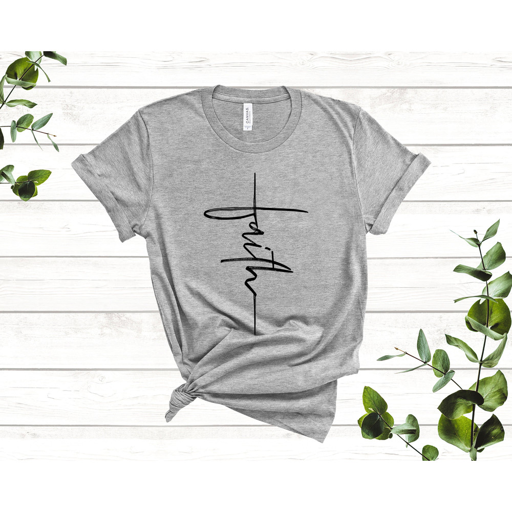 Faith T-shirt, Christian Shirt, Faith Shirt, Vertical Cross, Cross, Faith Cross, Religious Shirt, Church, Disciple, Love,Grace, Faith - 5.jpg