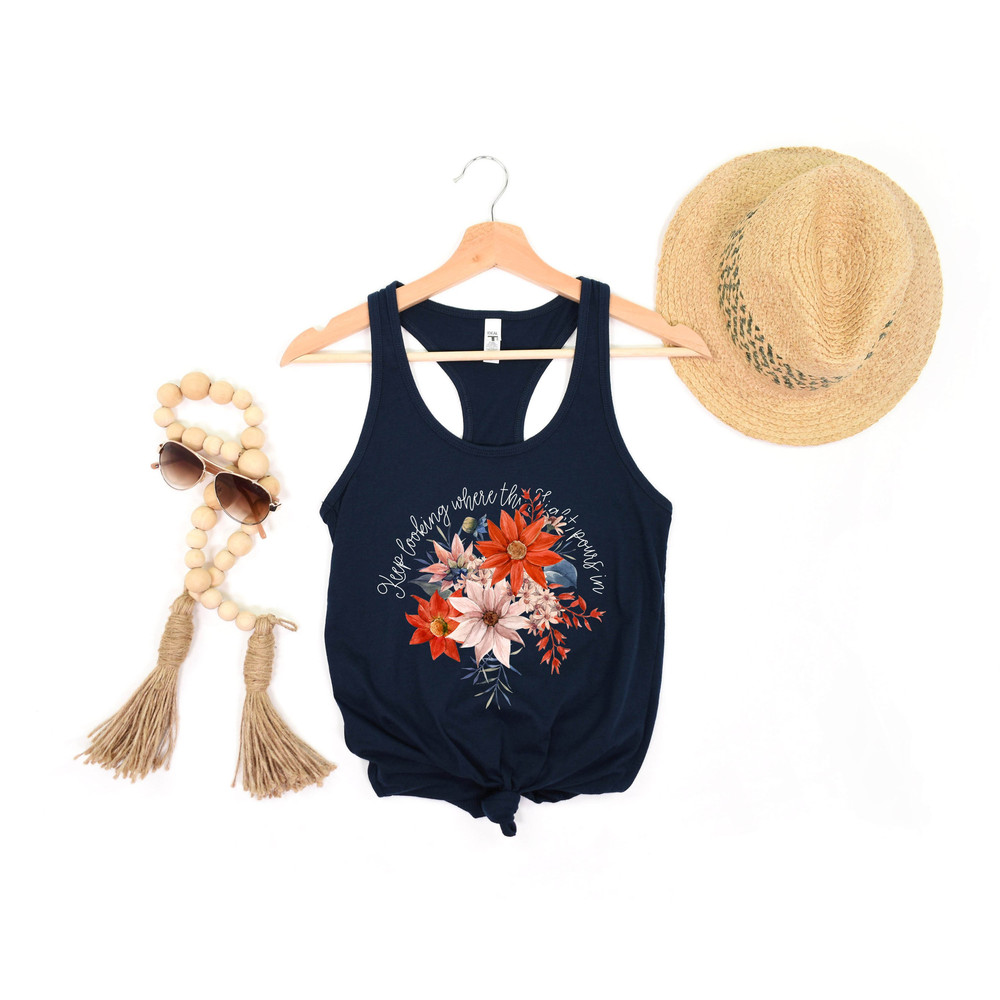 Floral Shirt Tank, Grow Positive Thoughts Tank, Bohemian Style Tank, Butterfly Shirt, Trending Right Now, Women's Graphic Tank, Love Tank - 2.jpg