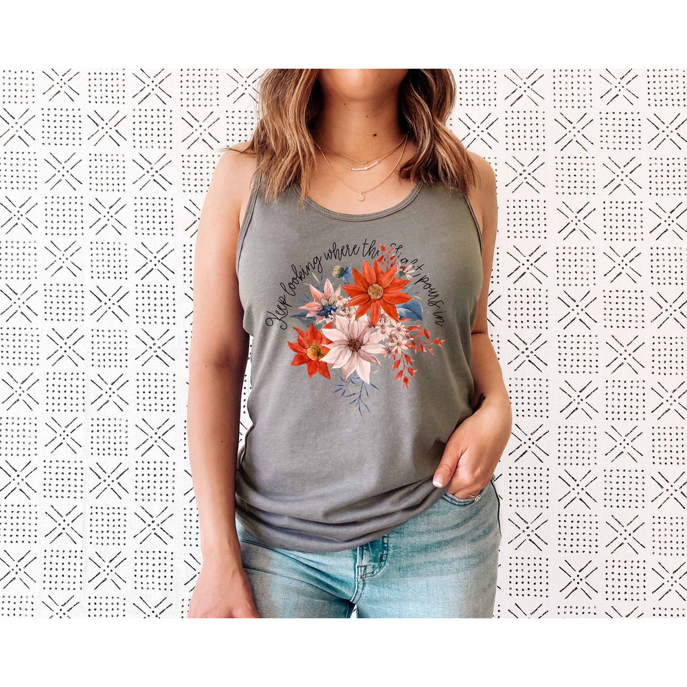 Floral Shirt Tank, Grow Positive Thoughts Tank, Bohemian Style Tank, Butterfly Shirt, Trending Right Now, Women's Graphic Tank, Love Tank - 7.jpg
