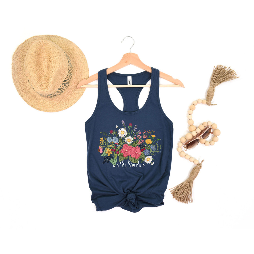 Floral Shirt Tank, Grow Positive Thoughts Tank, Bohemian Style Tank, Butterfly Shirt, Trending Right Now, Women's Graphic Tank, Love Tank - 1.jpg