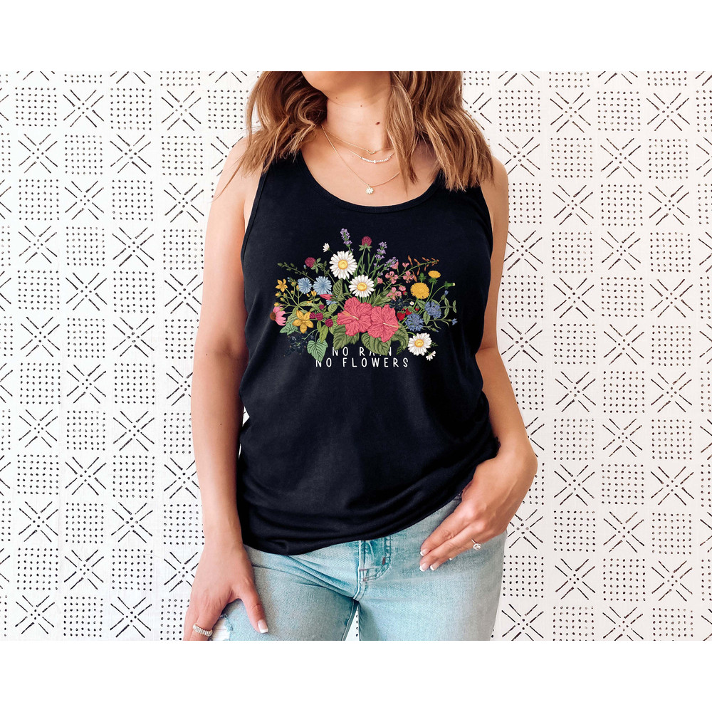 Floral Shirt Tank, Grow Positive Thoughts Tank, Bohemian Style Tank, Butterfly Shirt, Trending Right Now, Women's Graphic Tank, Love Tank - 3.jpg