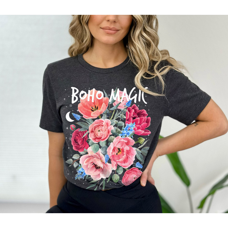 Floral T-Shirt - Botanical Shirt, Flower T-Shirt, Vintage Botanical Print, Wildflowers Graphic Shirt, Nature Lover, Gardening - 4.jpg