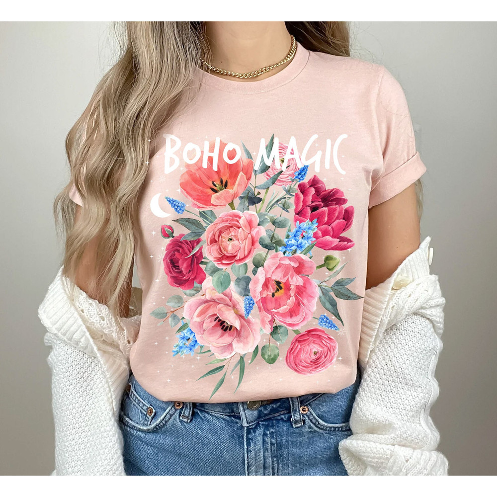 Floral T-Shirt - Botanical Shirt, Flower T-Shirt, Vintage Botanical Print, Wildflowers Graphic Shirt, Nature Lover, Gardening - 7.jpg