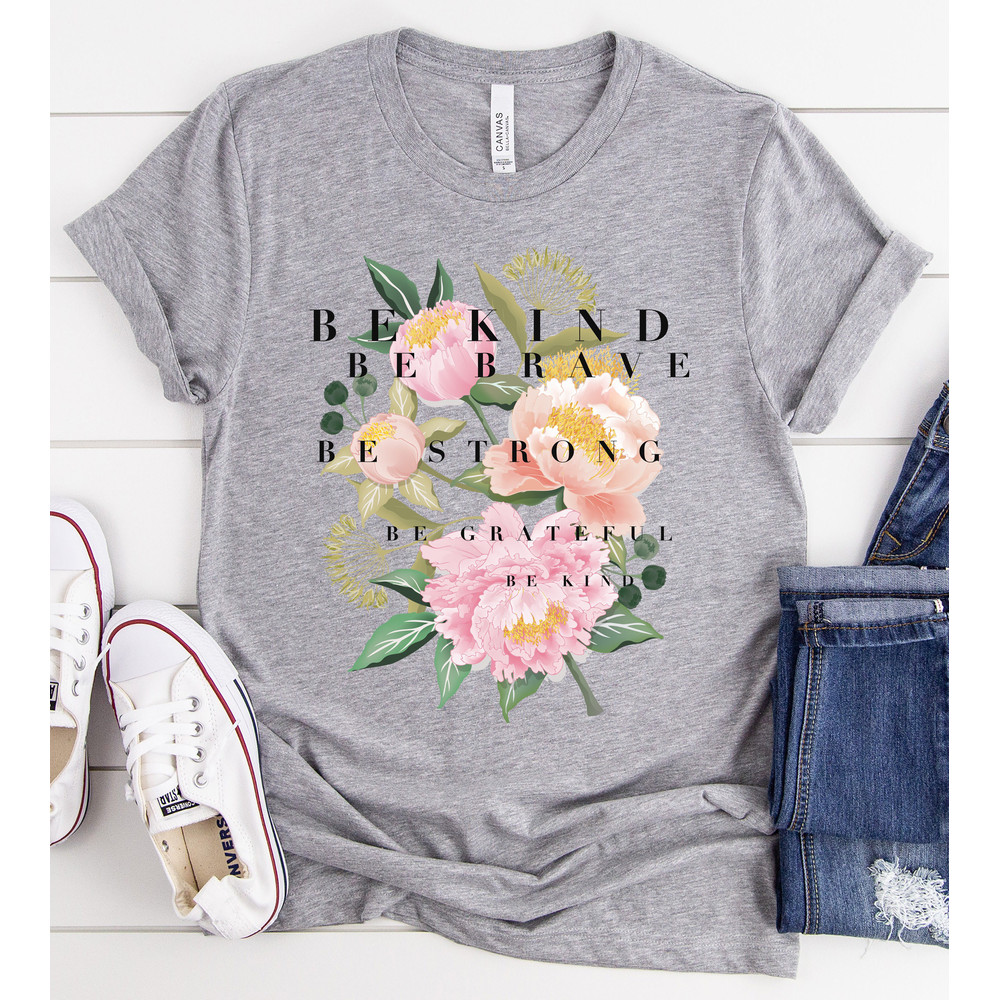 Floral T-Shirt, Botanical Shirt, Be Kind Tee, Flower T-Shirt, Vintage Botanical Print, Wildflowers Graphic Shirt, Nature Lover, Gardening - 7.jpg