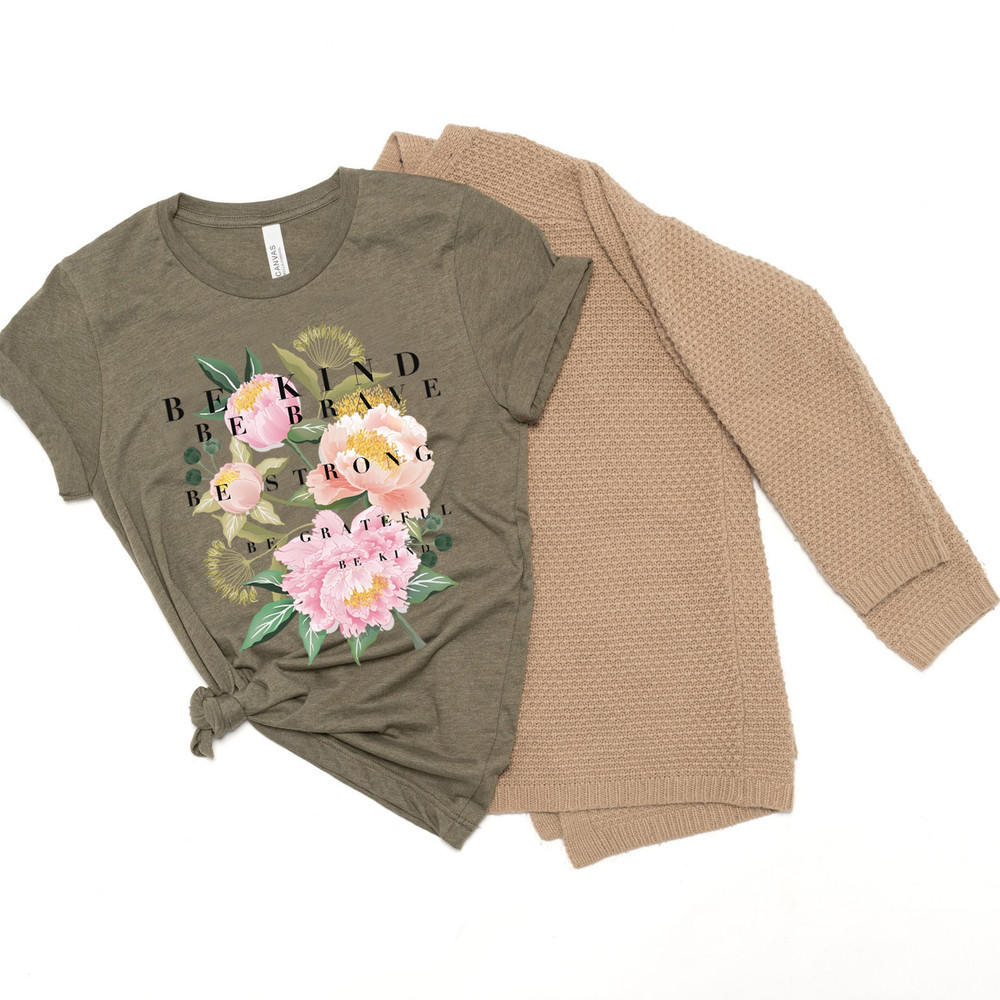 Floral T-Shirt, Botanical Shirt, Be Kind Tee, Flower T-Shirt, Vintage Botanical Print, Wildflowers Graphic Shirt, Nature Lover, Gardening - 8.jpg