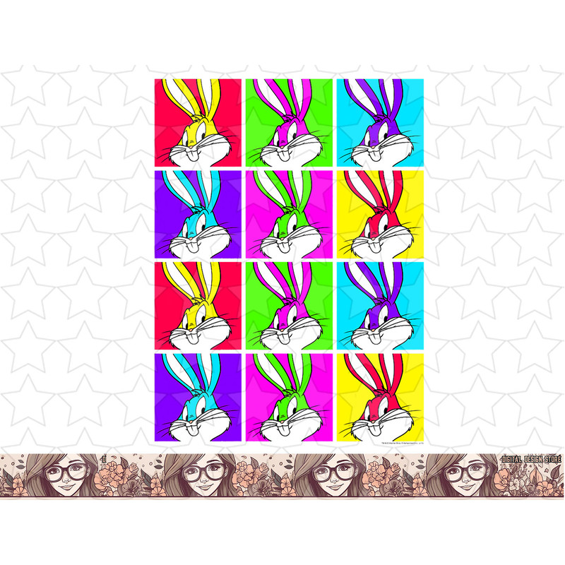 Looney Tunes Bugs Bunny Tiles png, sublimation, digital download .jpg