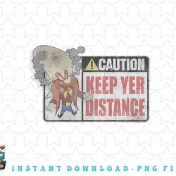 kids looney tunes yosemite sam caution keep yer distance png, sublimation, digital download