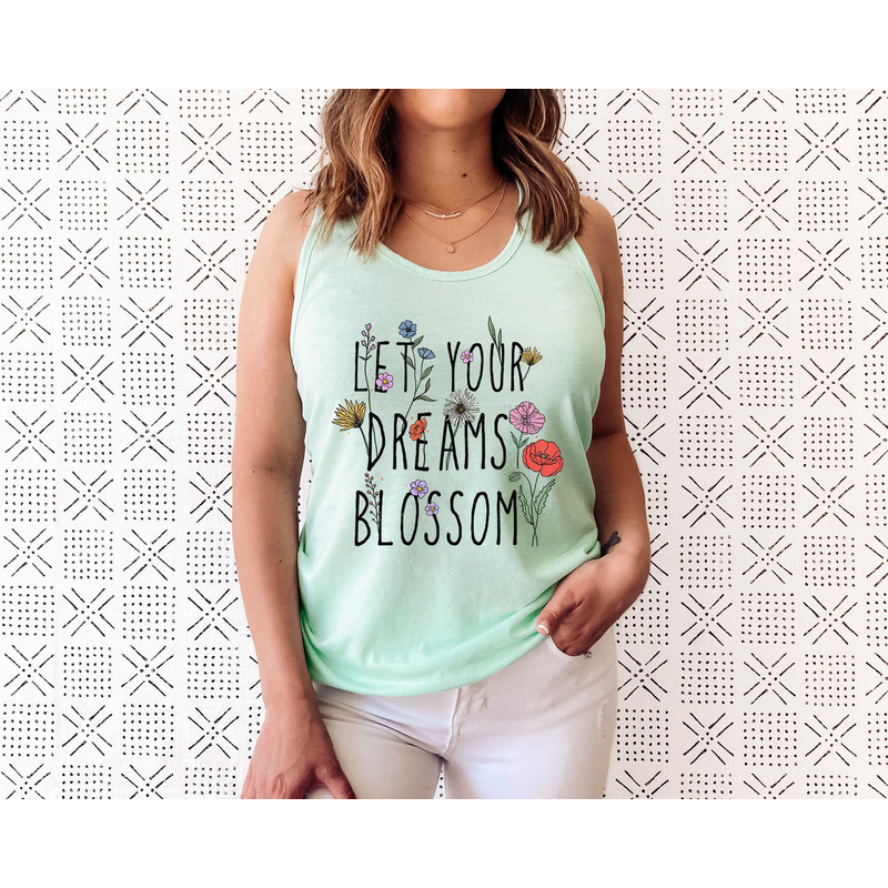 Flower Tank Top Shirt, Gift For Her, Flower Tank Aesthetic, Floral Graphic Tee, Floral Tank, Wild Flower Tank Top, Wildflower T-shirt - 2.jpg
