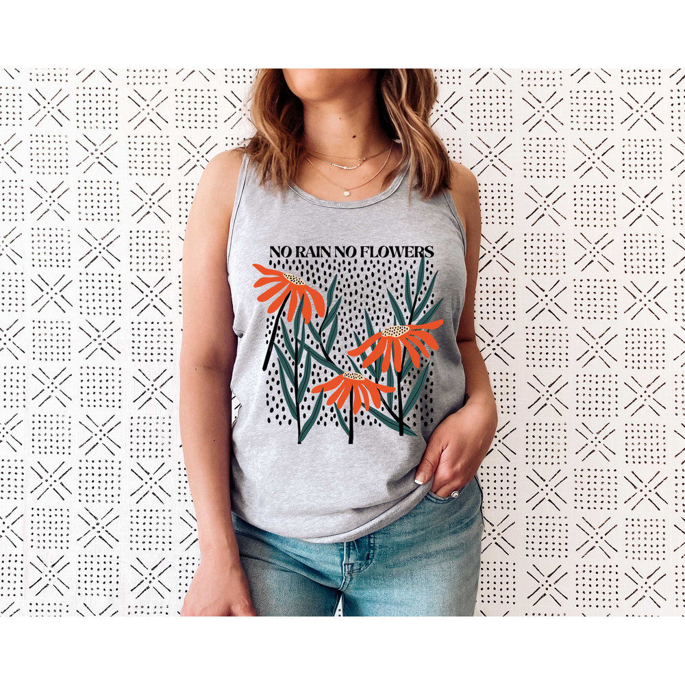 Flower Tank Top Shirt, Gift For Her, Flower Tank Aesthetic, Floral Graphic Tee, Floral Tank, Wild Flower Tank Top, Wildflower T-shirt - 3.jpg