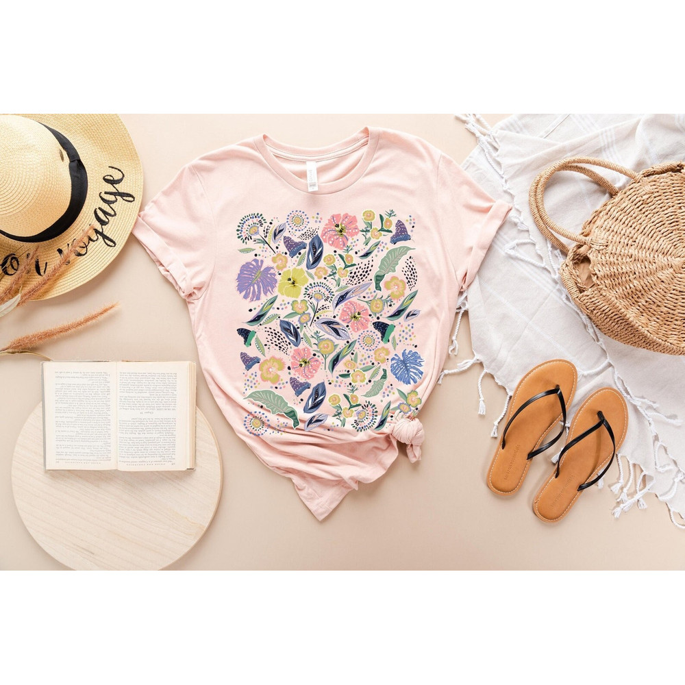 Flower T-Shirt, Wildflower Shirt, Floral Shirt, Botanical Shirt, Vintage T-shirt, Vintage Botanical, Vintage Flower Shirt, Floral Shirt - 3.jpg