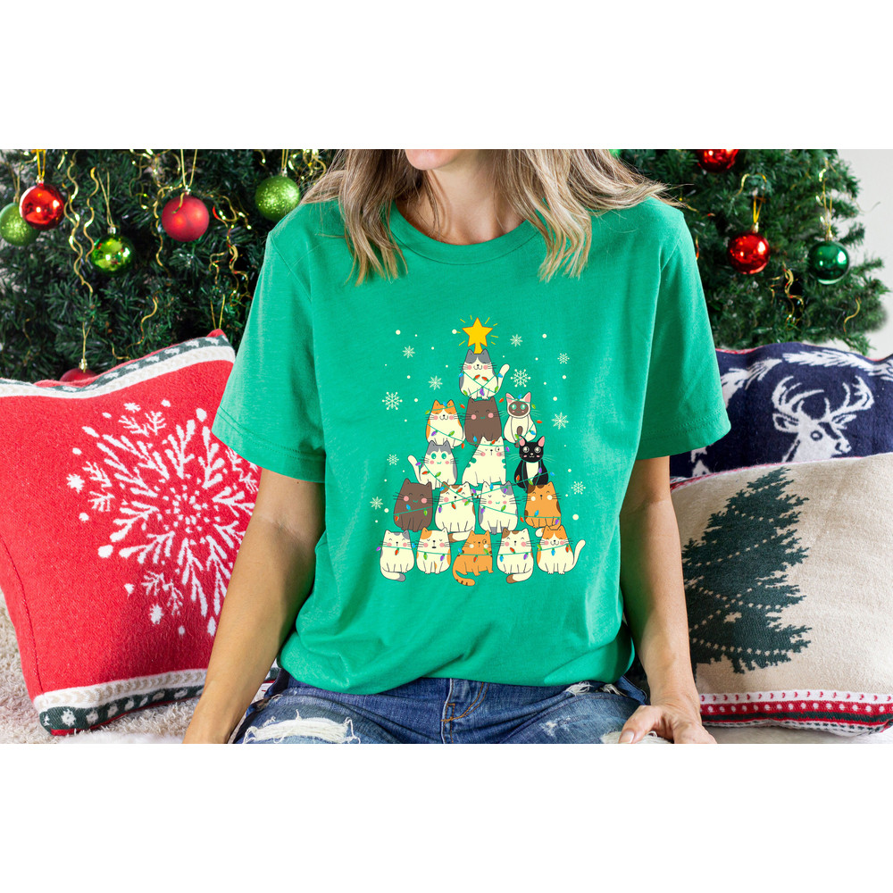 Funny Christmas Cat Shirt, Cat Lover Gift, cute Christmas Tee, Cat lover gift, Holiday graphic, Merry Christmas Tree Shirt, Cat owner tee - 4.jpg