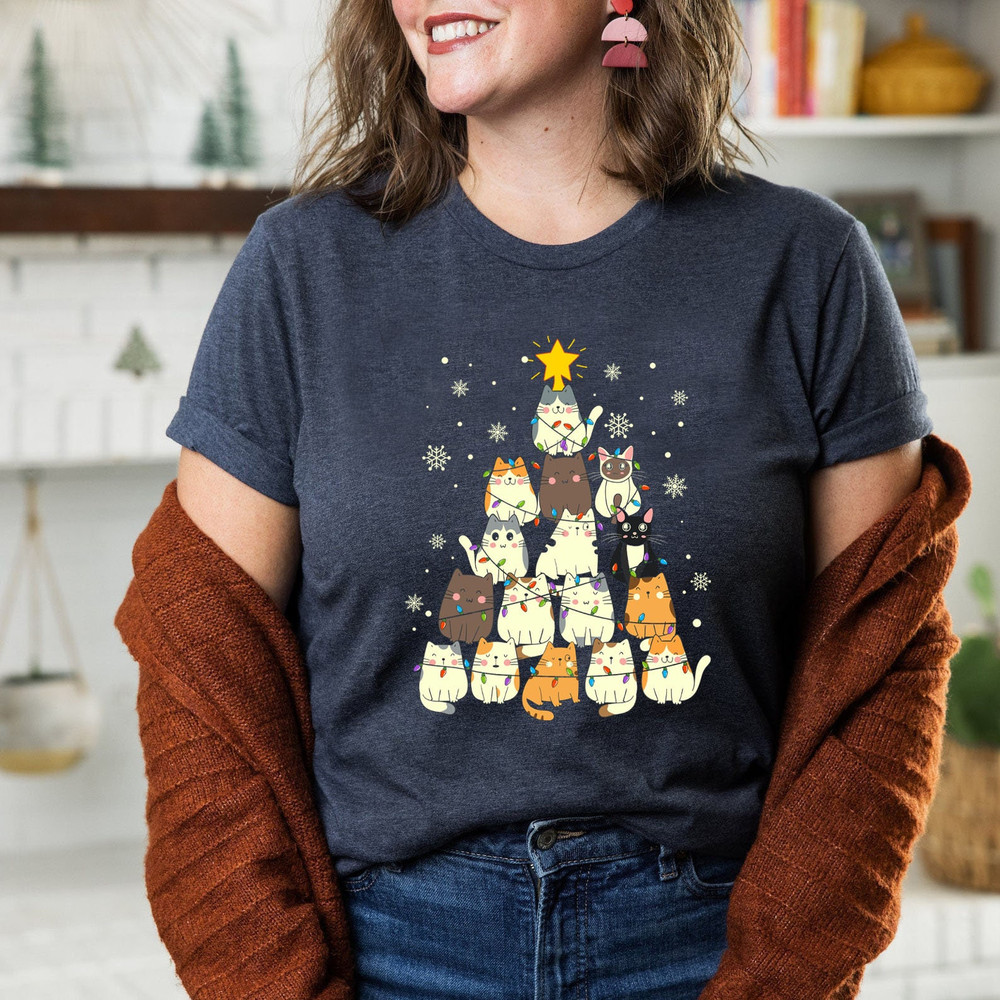 Funny Christmas Cat Shirt, Cat Lover Gift, cute Christmas Tee, Cat lover gift, Holiday graphic, Merry Christmas Tree Shirt, Cat owner tee - 7.jpg