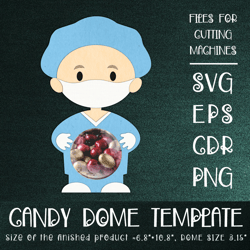 doctor candy dome | paper craft template