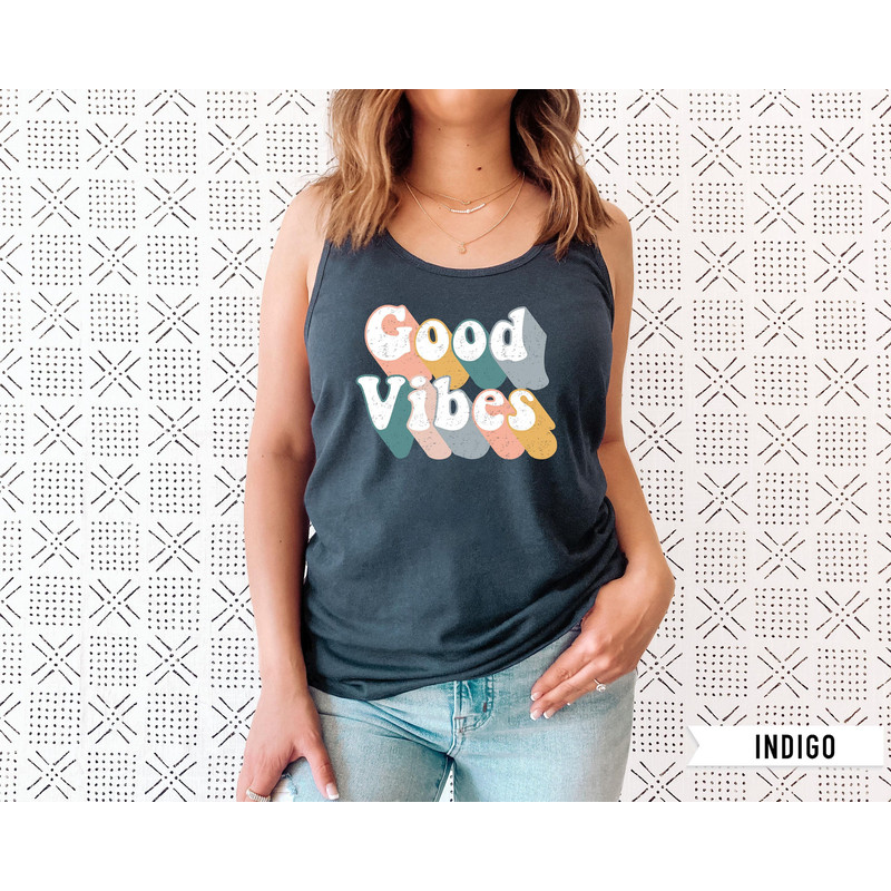 Good Vibes Tank, Peace Tank Top, Retro Tank, Kindness Tank, Vintage Shirt Tank, Sunshine, Hippie Tank, Retro Inspired Design - 8.jpg